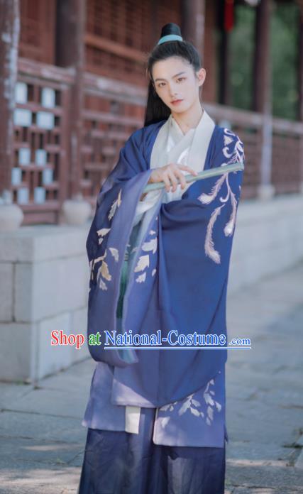 Traditional Chinese Wei Jin Dynasty Replica Costumes Ancient Swordsman Hanfu Clothing Complete Set