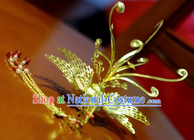 Chinese Traditional Ancient Court Queen Phoenix Hairpins Classical Hanfu Hair Accessories for Women