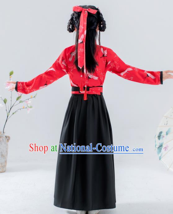 Chinese Traditional Ming Dynasty Girls Hanfu Dress Ancient Princess Costume for Kids