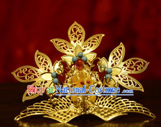 Chinese Ancient Court Queen Hair Crown Hairpins Traditional Classical Hanfu Hair Accessories for Women