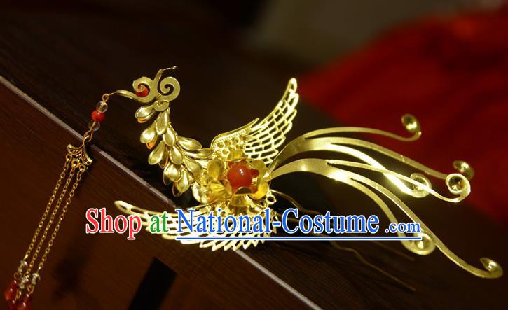 Chinese Ancient Court Queen Phoenix Hair Clip Hairpins Traditional Classical Hanfu Hair Accessories for Women