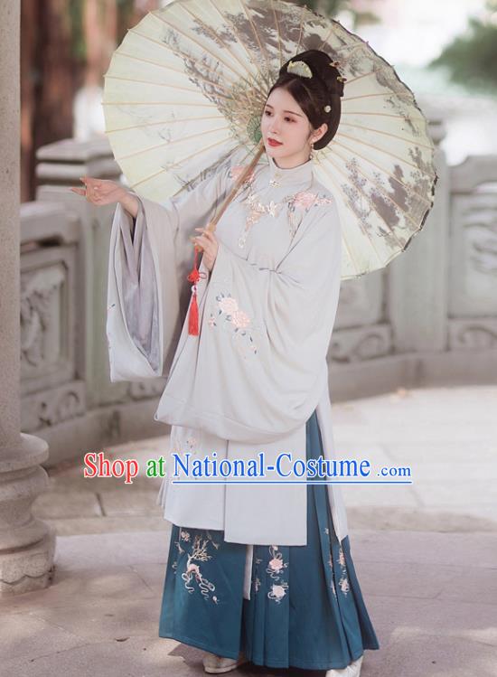 Traditional Chinese Ming Dynasty Nobility Dowager Replica Costumes Ancient Royal Lady Hanfu Dress for Women