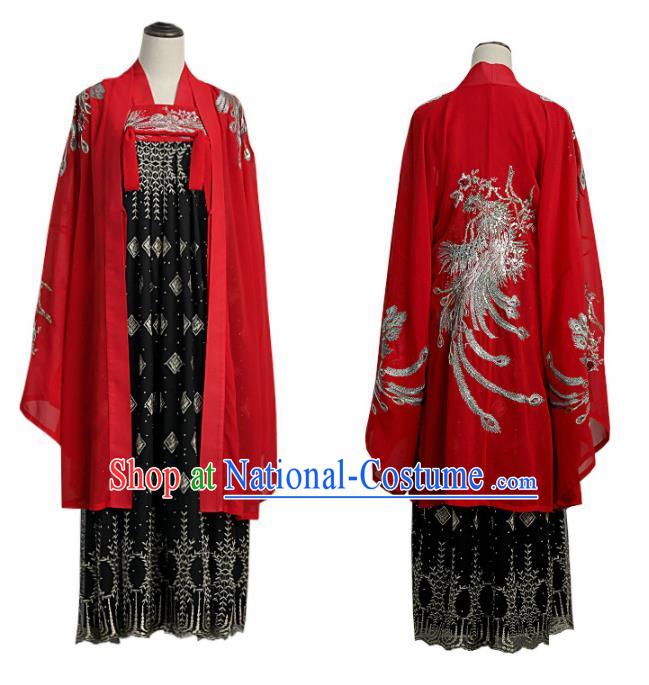 Traditional Chinese Tang Dynasty Princess Wedding Replica Costumes Ancient Nobility Lady Hanfu Dress for Women