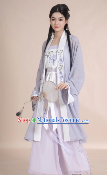 Traditional Chinese Song Dynasty Female Civilian Replica Costumes Ancient Young Lady Hanfu Dress for Women