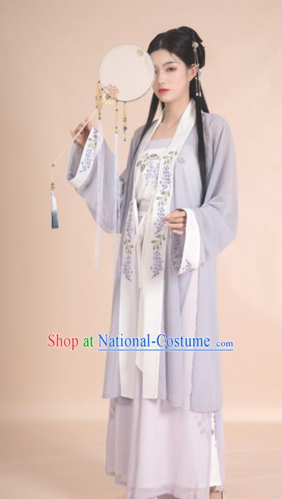 Traditional Chinese Song Dynasty Female Civilian Replica Costumes Ancient Young Lady Hanfu Dress for Women