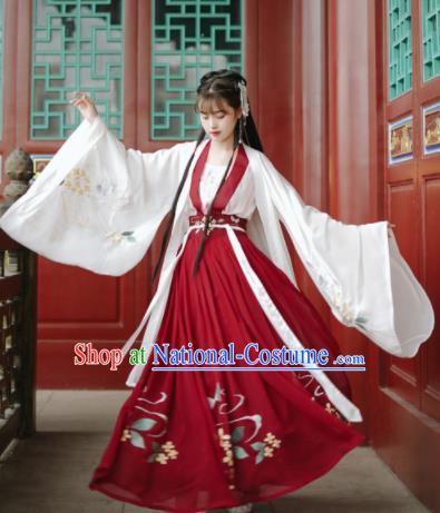 Traditional Chinese Song Dynasty Royal Princess Replica Costumes Ancient Nobility Lady Hanfu Dress for Women