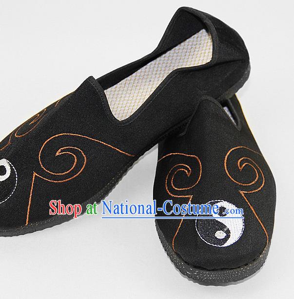 Chinese Traditional Martial Arts Black Shoes Kung Fu Shoes Taoist Priest Tai Chi Shoes for Men