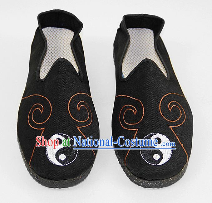 Chinese Traditional Martial Arts Black Shoes Kung Fu Shoes Taoist Priest Tai Chi Shoes for Men