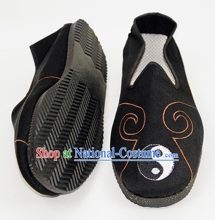 Chinese Traditional Martial Arts Black Shoes Kung Fu Shoes Taoist Priest Tai Chi Shoes for Men