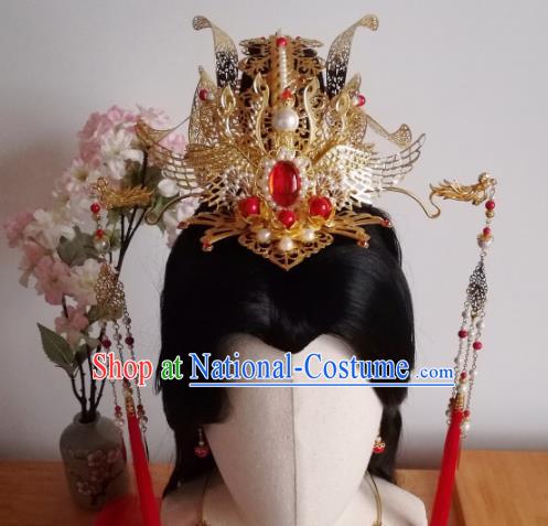 Traditional Chinese Classical Phoenix Coronet Hairpins Ancient Hanfu Hair Accessories for Women