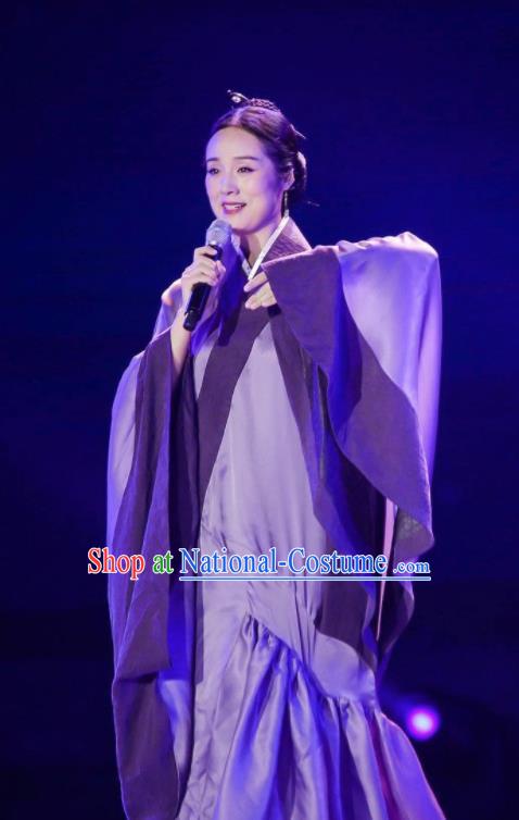 The Book of Songs Mu Gua Traditional Chinese Classical Dance Dress Stage Show Costume for Women