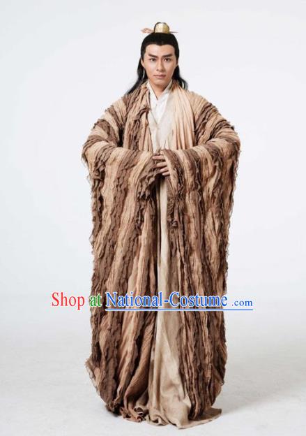 The Book of Songs Cai Wei Traditional Chinese Ancient Nobility Childe Stage Performance Costumes and Headwear for Men