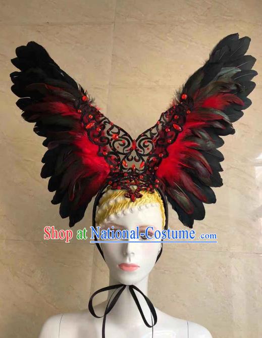 Top Halloween Feather Headwear Brazilian Carnival Samba Dance Hair Accessories for Women