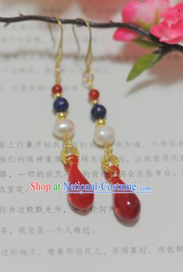 Traditional Chinese Hanfu Earrings Ancient Princess Ear Jewelry Accessories for Women