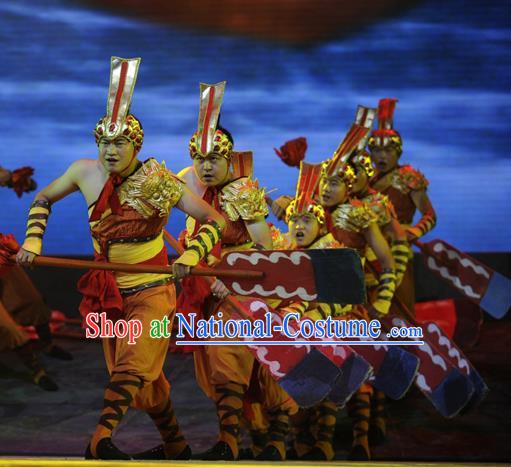 Chinese Drama Dragon Boat Festival Competition Dance Clothing Stage Performance Dance Costume for Men