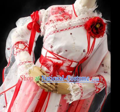 Chinese Cosplay Imperial Consort Dress Ancient Female Swordsman Knight Costume for Women