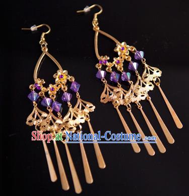 Traditional Chinese Hanfu Palace Earrings Classical Ear Accessories for Women