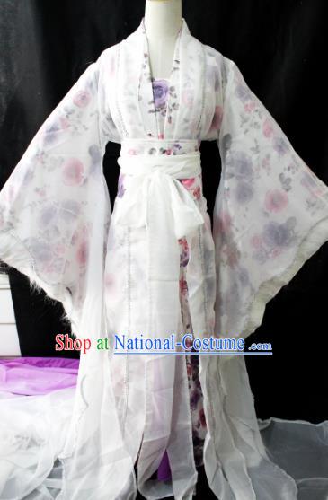 Chinese Cosplay Goddess Fairy Dress Ancient Female Swordsman Knight Costume for Women