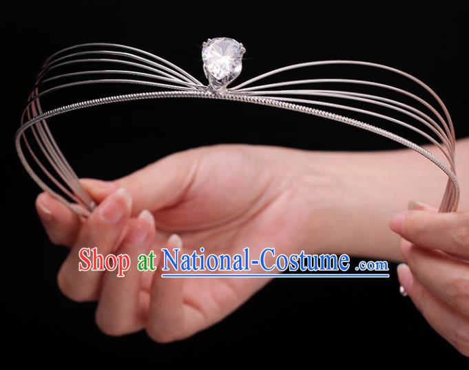 Top Grade Bride Hair Clasp Royal Crown Handmade Wedding Hair Accessories for Women