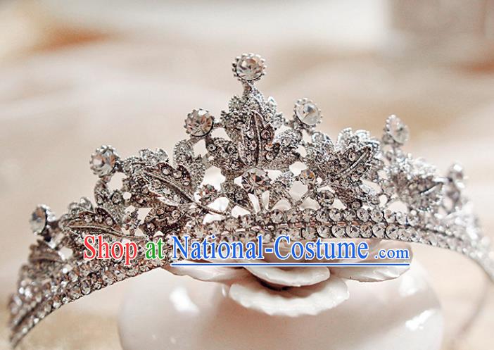 Top Grade Bride Royal Crown Handmade Wedding Hair Accessories for Women