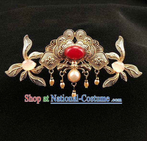 Traditional Chinese Hanfu Palace Golden Hairpins Ancient Princess Hair Accessories for Women