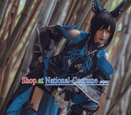 Traditional Chinese Cosplay Swordswoman Dress Ancient Female Assassin Costume for Women