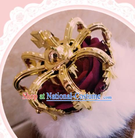 Top Grade Baroque Princess Royal Crown Handmade Hair Accessories for Women