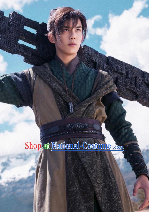 Ancient Chinese Drama Fights Break Sphere Civilian Swordsman Xiao Yan Wu Lei Costumes for Men