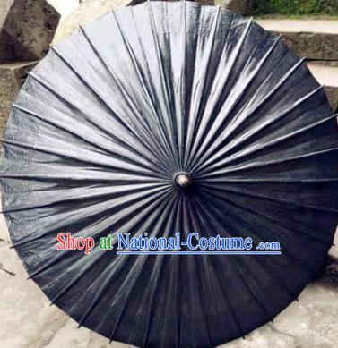 Chinese Handmade Black Oil Paper Umbrella Traditional Umbrellas