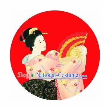 Japanese Handmade Printing Pink Kimono Geisha Oil Paper Umbrella Traditional Dance Umbrellas