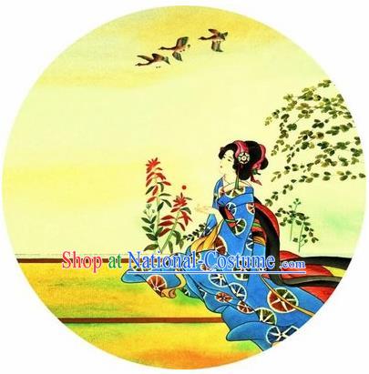 Japanese Handmade Printing Yellow Oil Paper Umbrella Traditional Dance Umbrellas