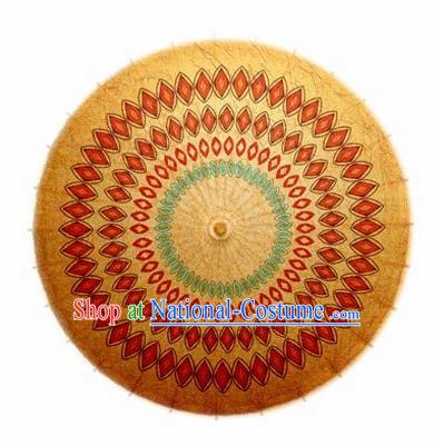 Chinese Handmade National Pattern Oil Paper Umbrella Traditional Umbrellas