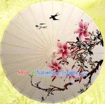 Chinese Handmade Ink Painting Swallow Oil Paper Umbrella Traditional Decoration Umbrellas