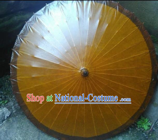 Chinese Handmade Brown Oil Paper Umbrella Traditional Decoration Umbrellas