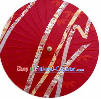 Chinese Classical Dance Printing Handmade Red Paper Umbrella Traditional Decoration Umbrellas