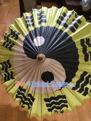 Chinese Classical Dance Handmade Printing Eight Diagrams Paper Umbrella Traditional Decoration Umbrellas