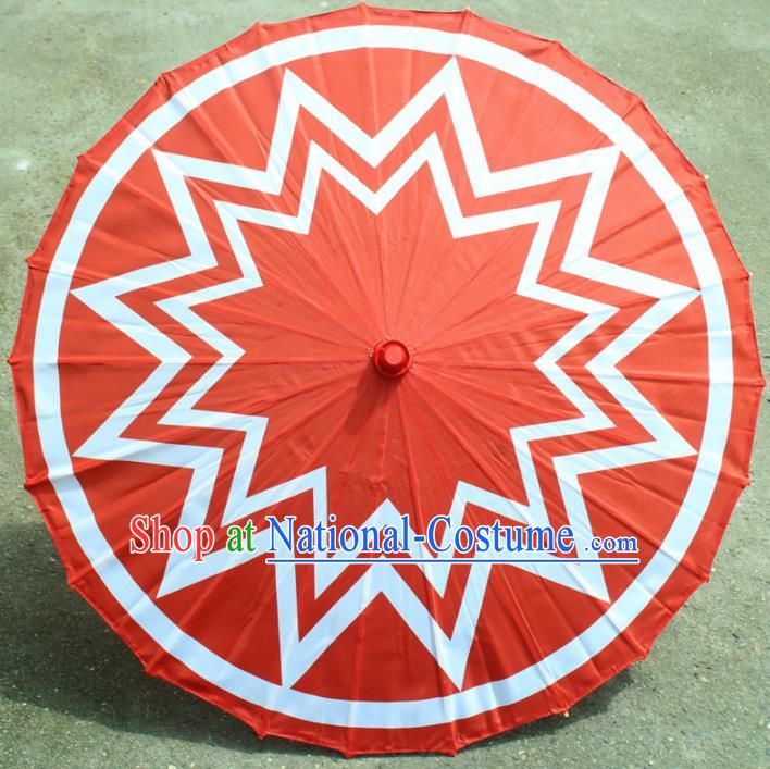 Handmade Chinese Classical Dance Red Silk Umbrella Traditional Cosplay Decoration Umbrellas