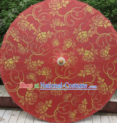 Chinese Classical Dance Handmade Red Paper Umbrella Traditional Decoration Umbrellas