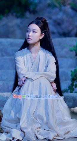 Chinese Ancient Goddess Hanfu Dress Drama Love and Destiny Female Swordsman Ling Xi NiNi Costumes for Women