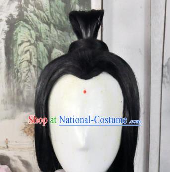 Traditional Chinese Cosplay Taoist Nun Wigs Sheath Ancient Swordsman Goddess Chignon for Women