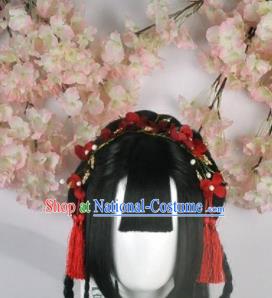 Traditional Chinese Cosplay Swordsman Princess Wigs Sheath Ancient Goddess Chignon for Women