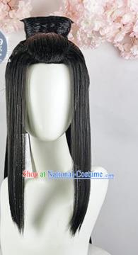 Traditional Chinese Cosplay Swordsman Xiu Jie Princess Wigs Sheath Ancient Goddess Chignon for Women