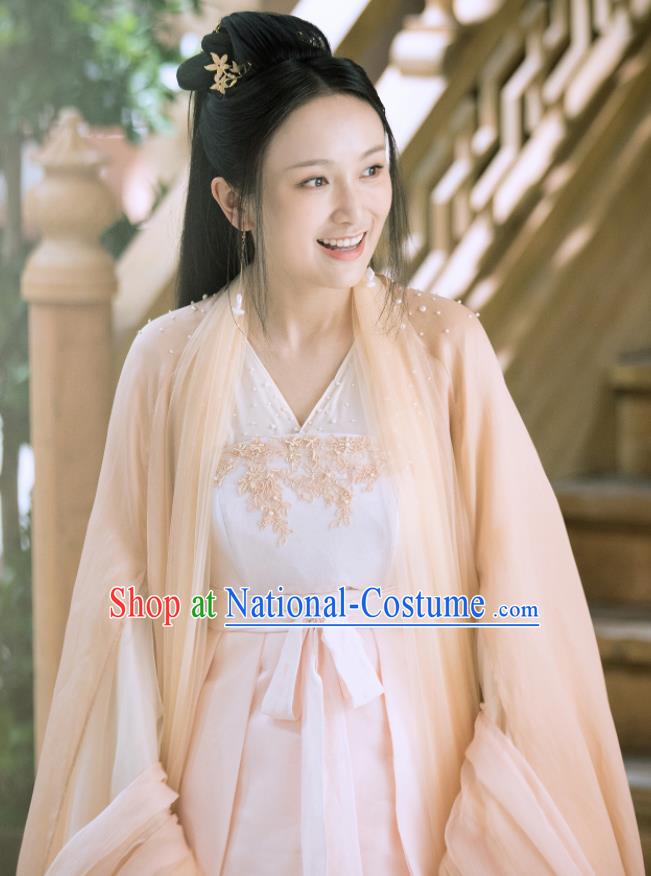 Drama Love and Destiny Chinese Ancient Goddess Princess Yu Li Replica Costumes and Headpiece for Women