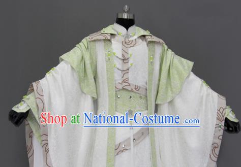 Traditional Chinese Cosplay Queen Green Dress Ancient Drama Female Swordsman Costumes for Women