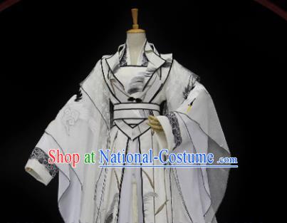 Traditional Chinese Cosplay Empress Ye Zhen White Dress Ancient Drama Female Swordsman Costumes for Women