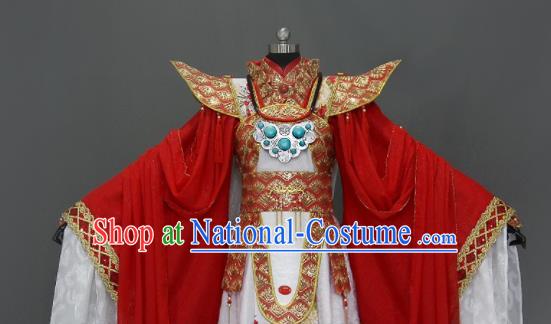 Customize Chinese Traditional Cosplay Nobility Childe Wedding Red Costumes Ancient Swordsman Clothing for Men