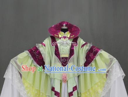 Traditional Chinese Cosplay Goddess Empress Yellow Dress Ancient Drama Female Swordsman Costumes for Women