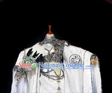 Customize Chinese Traditional Cosplay Prime Minister Zhuge Liang Costumes Ancient Swordsman Clothing for Men