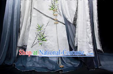 Customize Chinese Traditional Cosplay Prime Minister Zhuge Liang Costumes Ancient Swordsman Clothing for Men