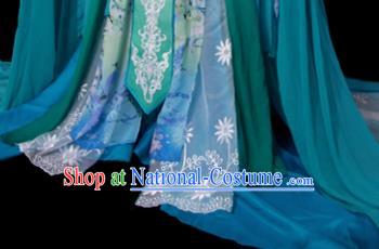 Traditional Chinese Cosplay Imperial Consort Green Dress Ancient Drama Goddess Costumes for Women